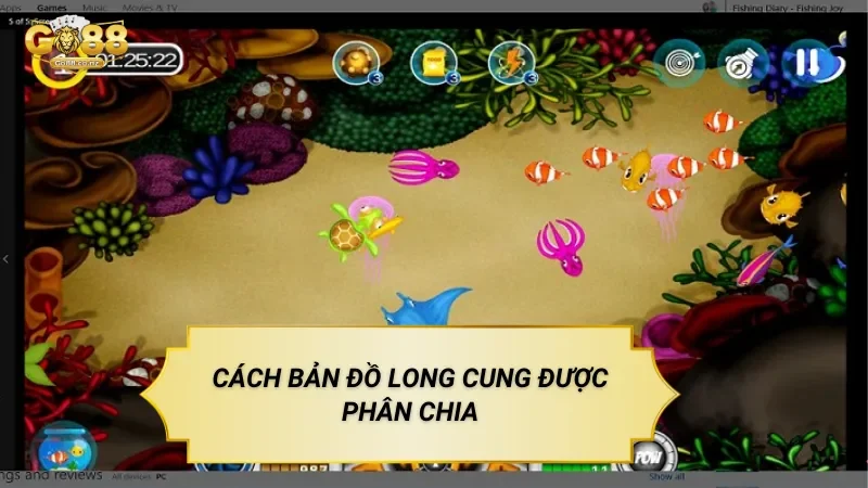 Game Kho Báu Long Cung – Trò Chơi Bắn Cá Theo Khu Vực Đại Dương Cách Bản Đồ Long Cung Được Phân Chia